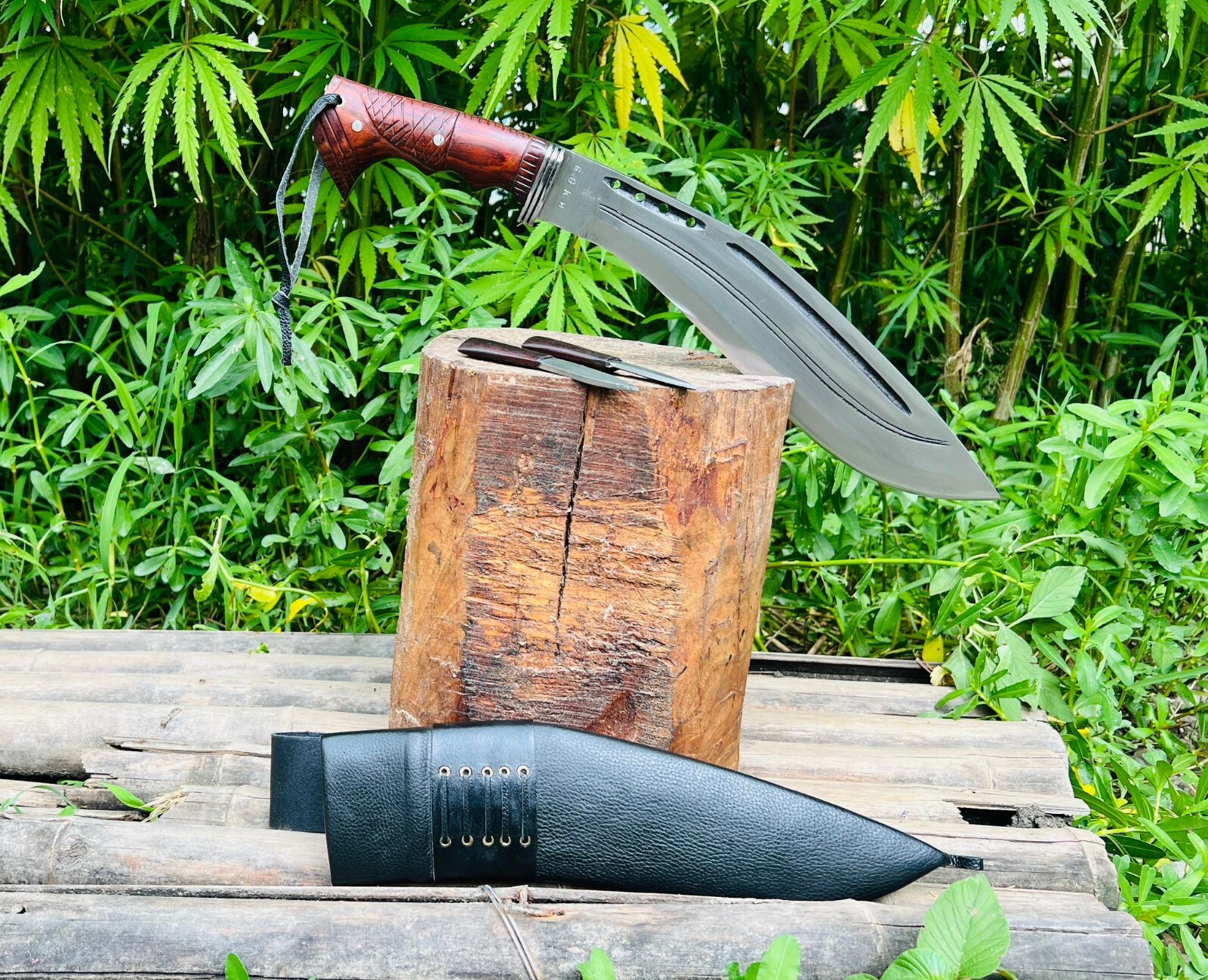 EGKH-12 inches Hunting kukri knife-Handmade Suvival Khukuri-full tang machete