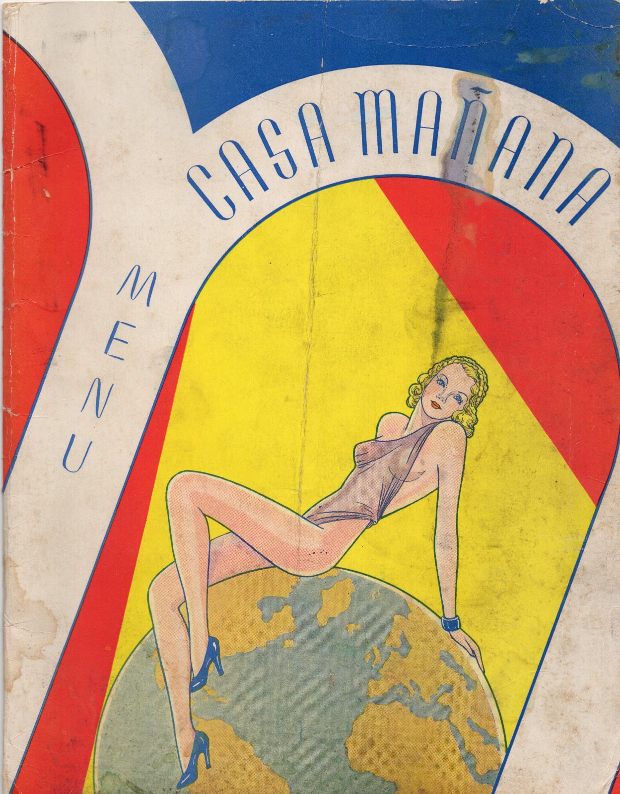 Original CASA MANANA Menu & Wine List Dallas Texas Centennial 1936 RARE & NICE