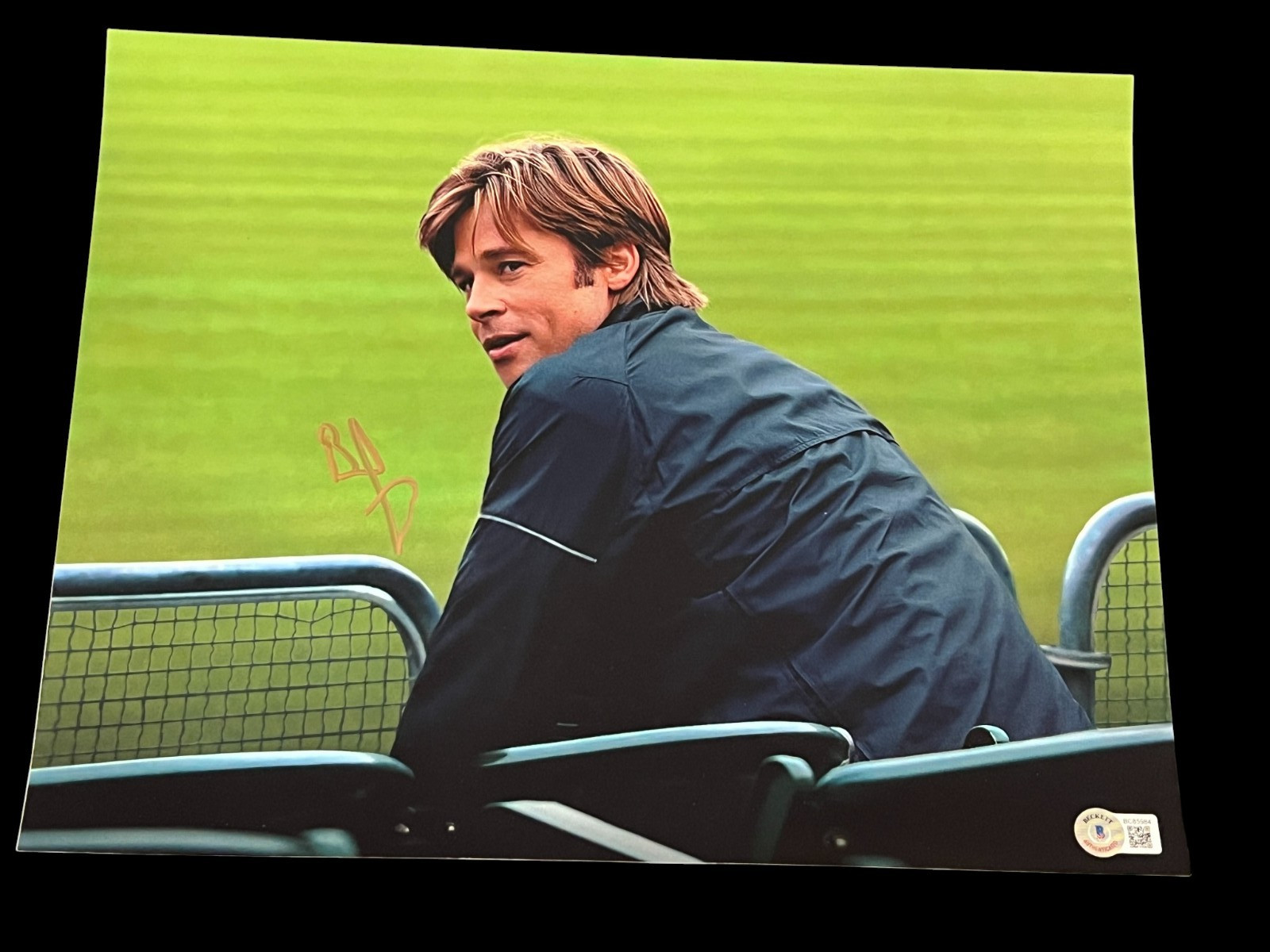 BRAD PITT SIGNED AUTOGRAPH 11x14 PHOTO MONEYBALL BECKETT BAS COA AUTO D