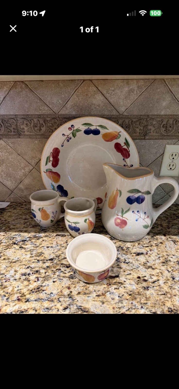 Longaberger Fruit Medley Pottery