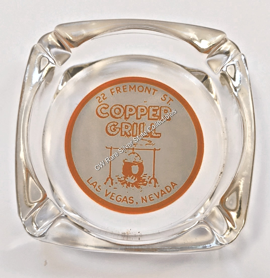 RARE 1953-54 Copper Grill/Bar Ashtray 22 Fremont St Downtown Las Vegas Nevada NV