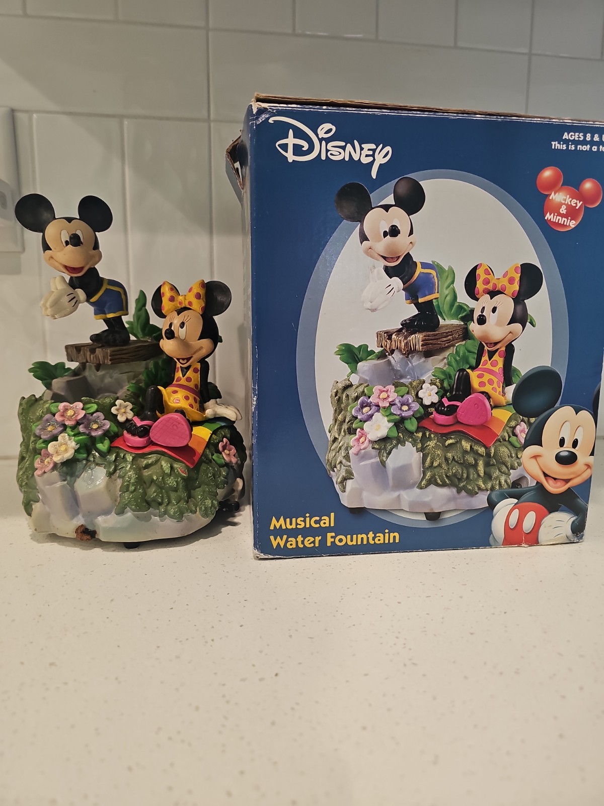 Damaged Disney Mickey & Minnie 1963 Musical Water Fountain Water Does Not Work