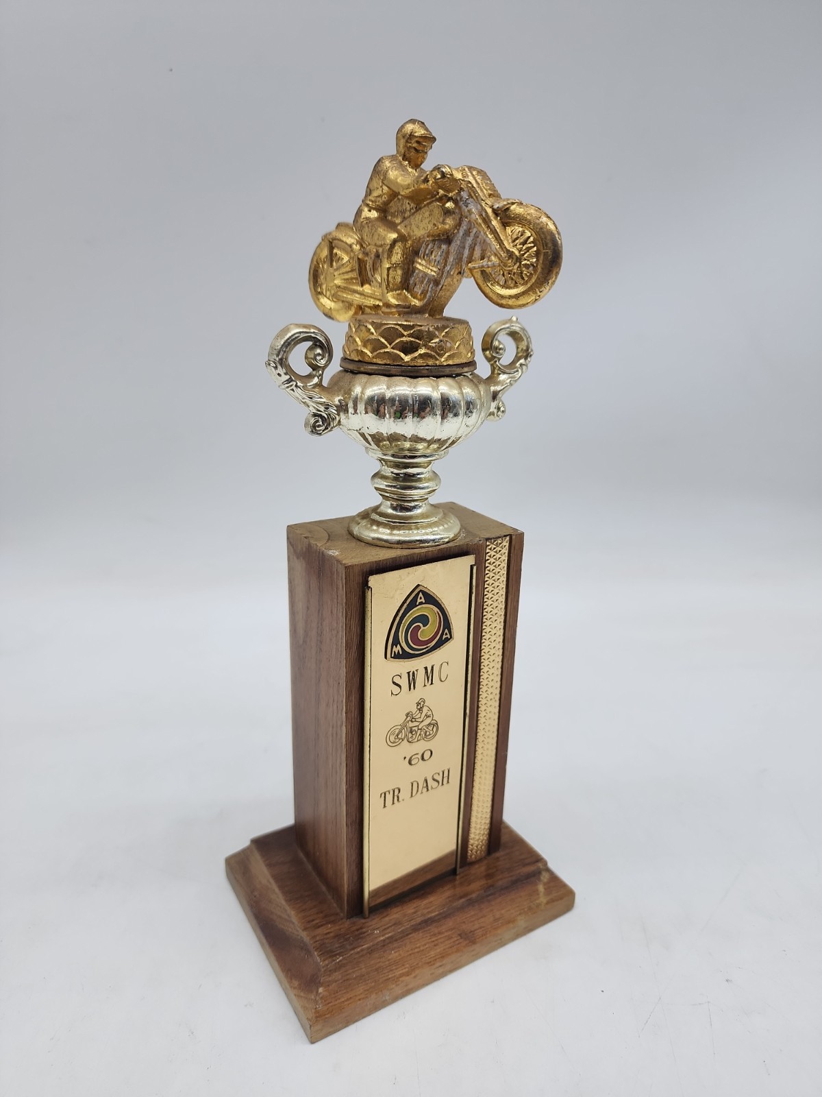 VINTAGE 1960 60's AMA MOTORCYCLE RACING TROPHY AWARD HARLEY BSA TRIUMPH HONDA