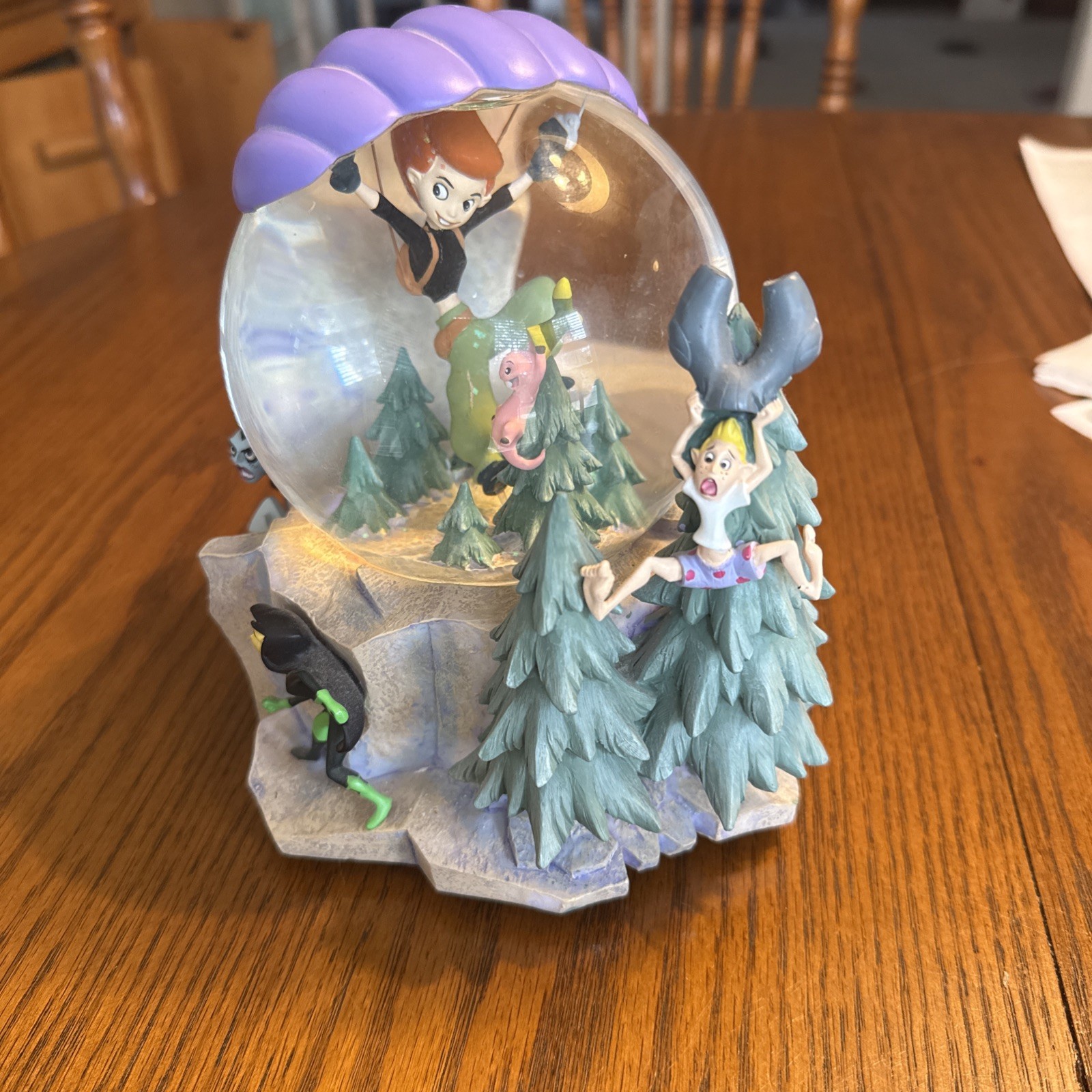 Disney Kim Possible Snow Globe Ron Stoppable Rufus Shego 2000s Disney snowglobe