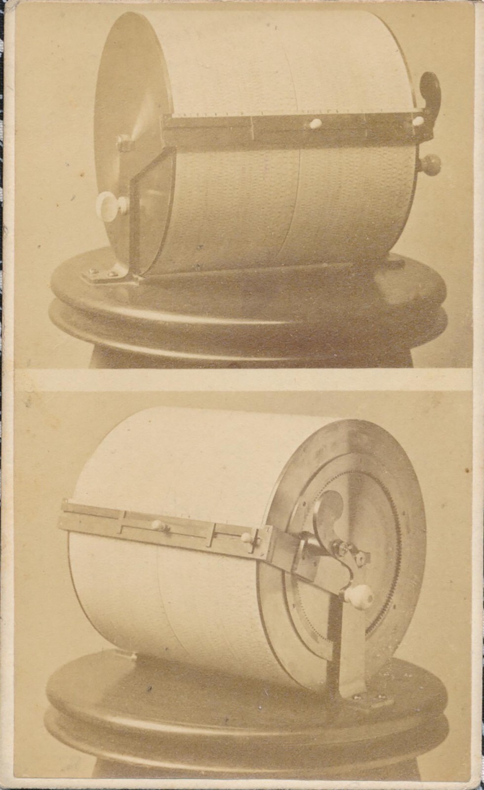 Antique CDV Patent? Photo Elizur Wright Inventor Cylindrical Slide Rule Boston