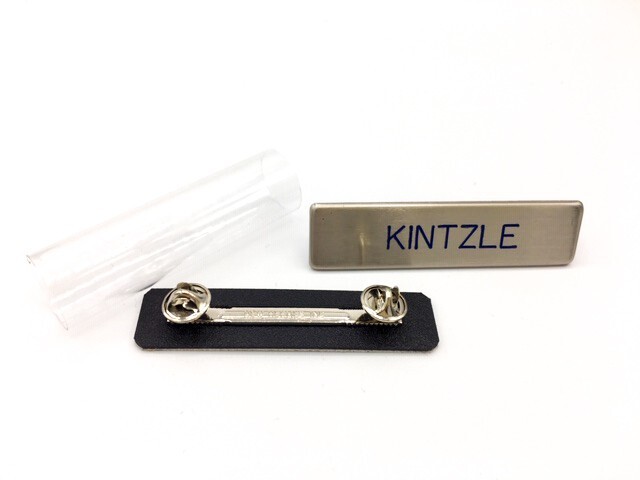 Custom Air Force Silver Name Tag, Standard Posts