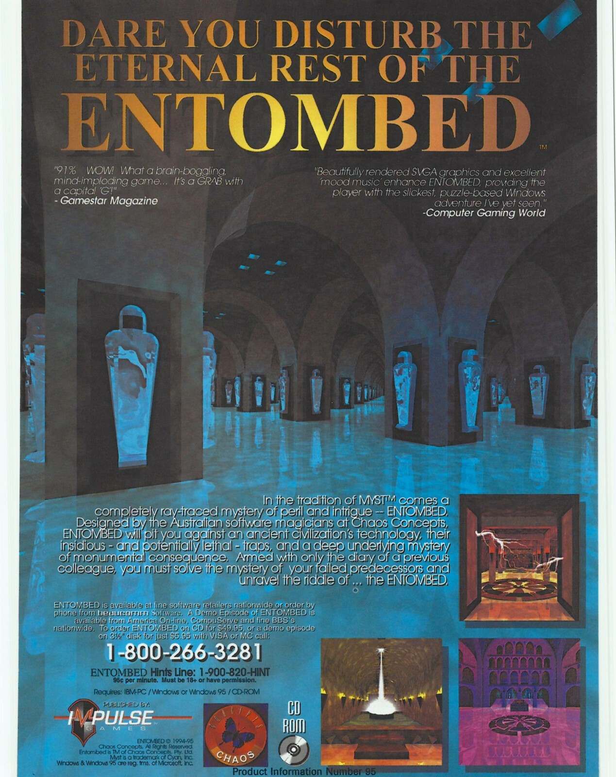 Entombed Print Ad/Poster Art PC Big Box
