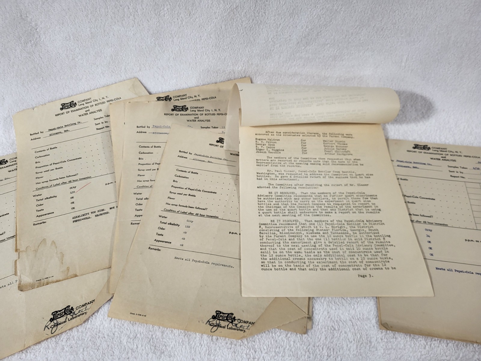 Rare 1940s Pepsi Cola Corporate Documents Alliance Nebraska History Lot