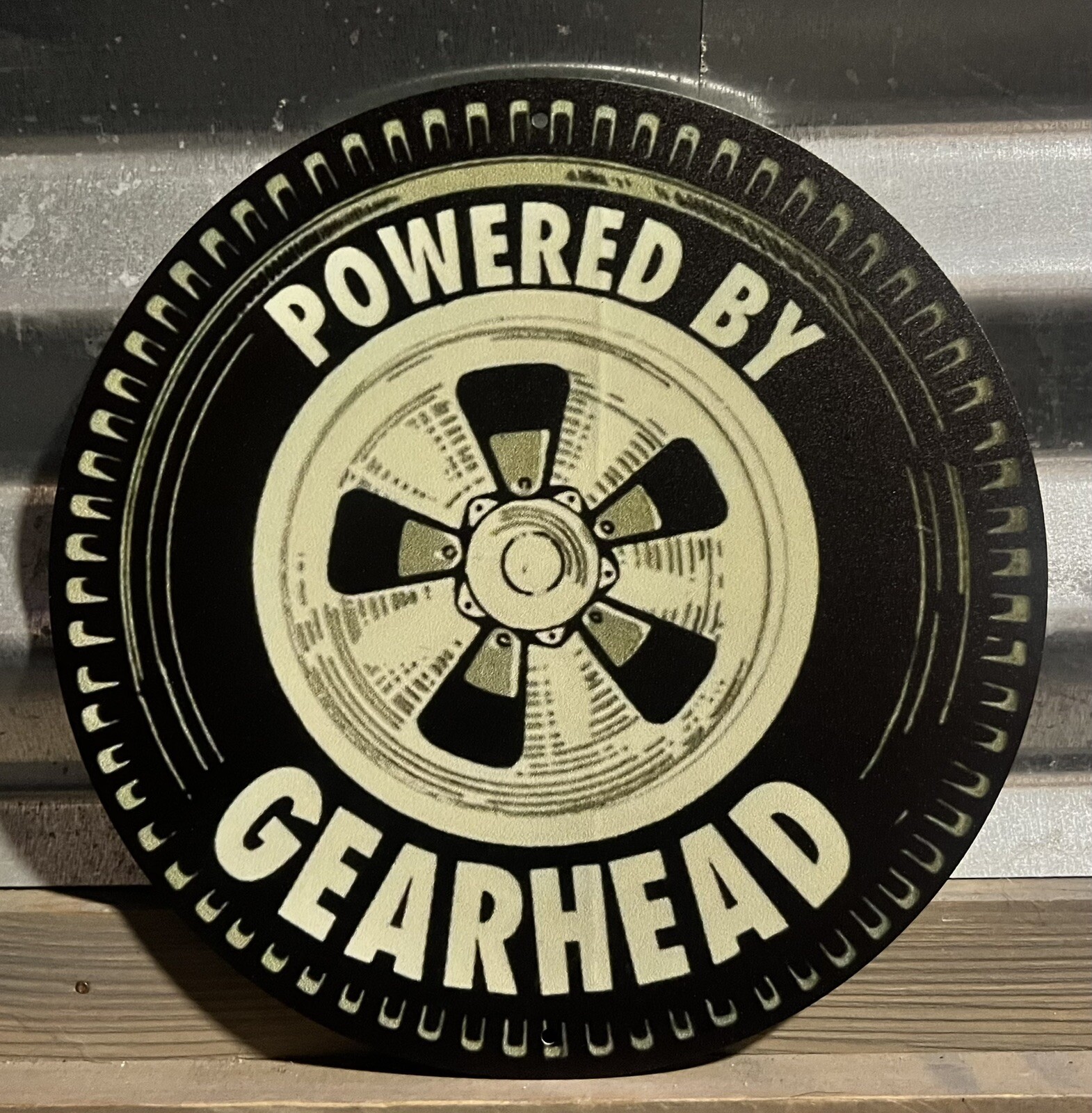 POWERED BY GEARHEAD ALUMINUM SIGN 8
