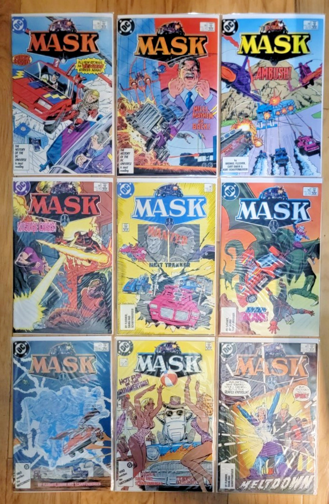 MASK (1987) 1 2 3 4 5 6 7 8 9 Complete Lot Set #1-9 Kenner M.A.S.K. DC Comics