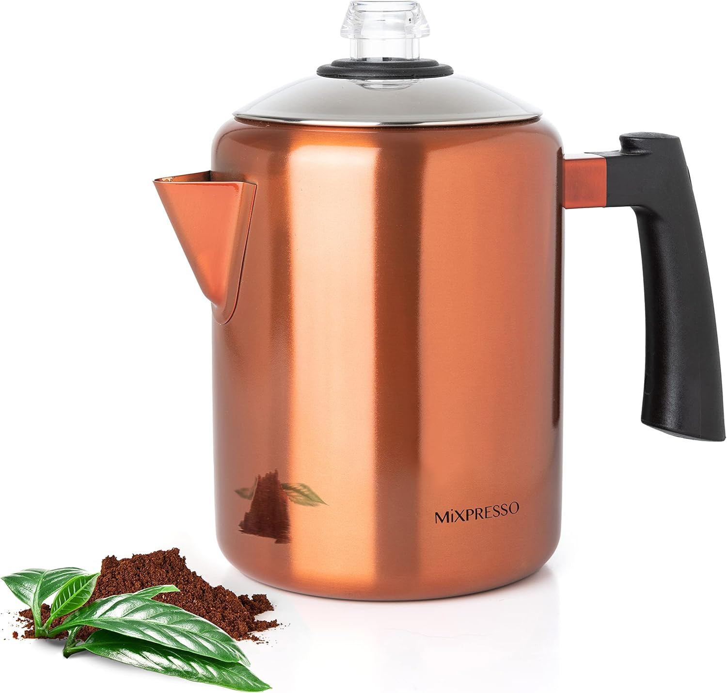 5-8 Cup Coffee Percolator Stovetop, Stainless Steel Coffee Pot
