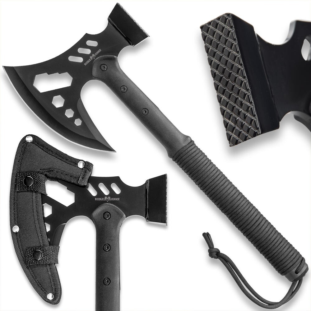 Ridge Runner Tactical Multi | Tool Hammer and Axe | Stainless Steel | Length 18