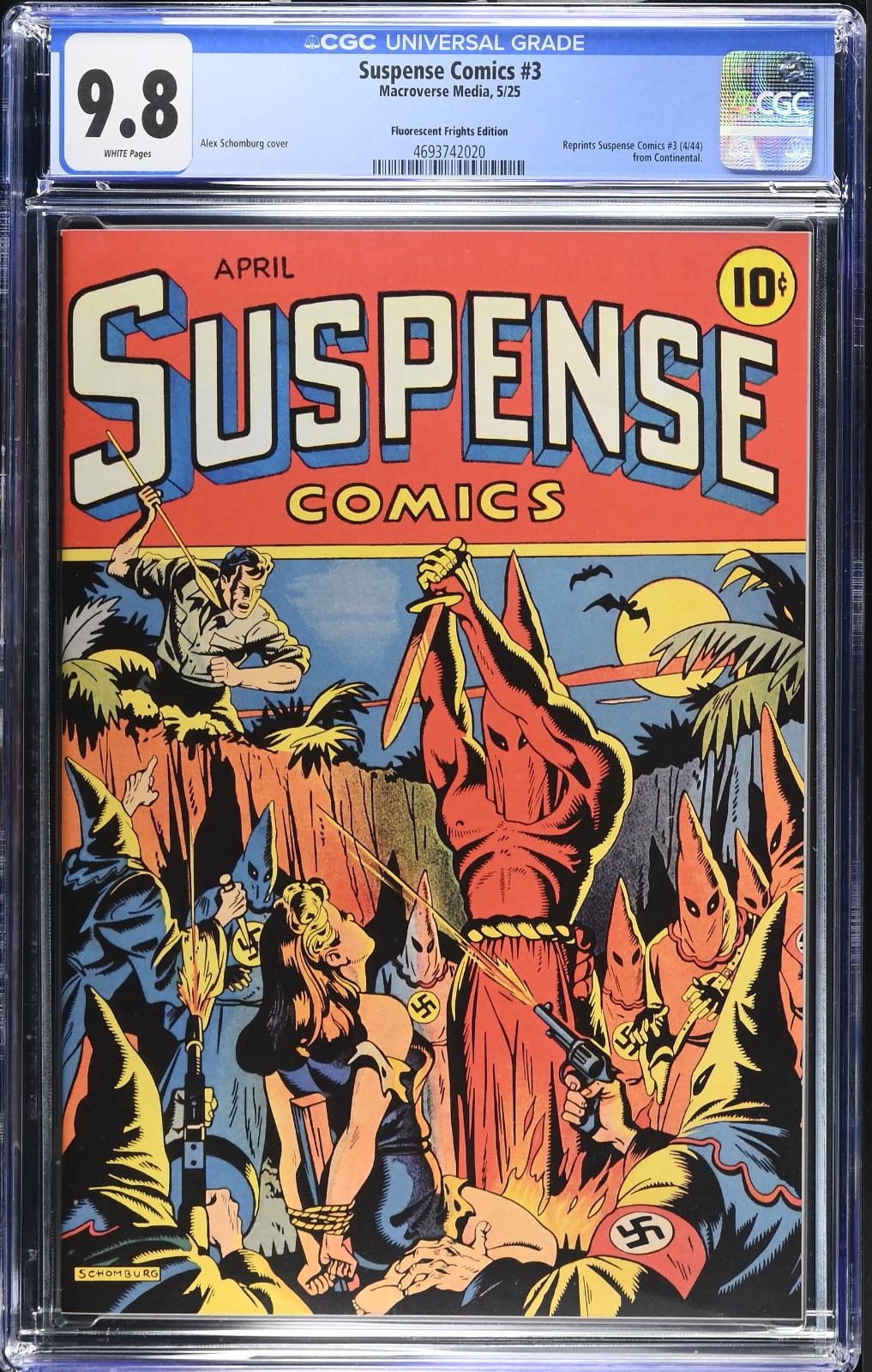 🔥LOW POP🔥 CGC 9.8 Suspense Comics #3 Macroverse KS Fluorescent Frights Edition