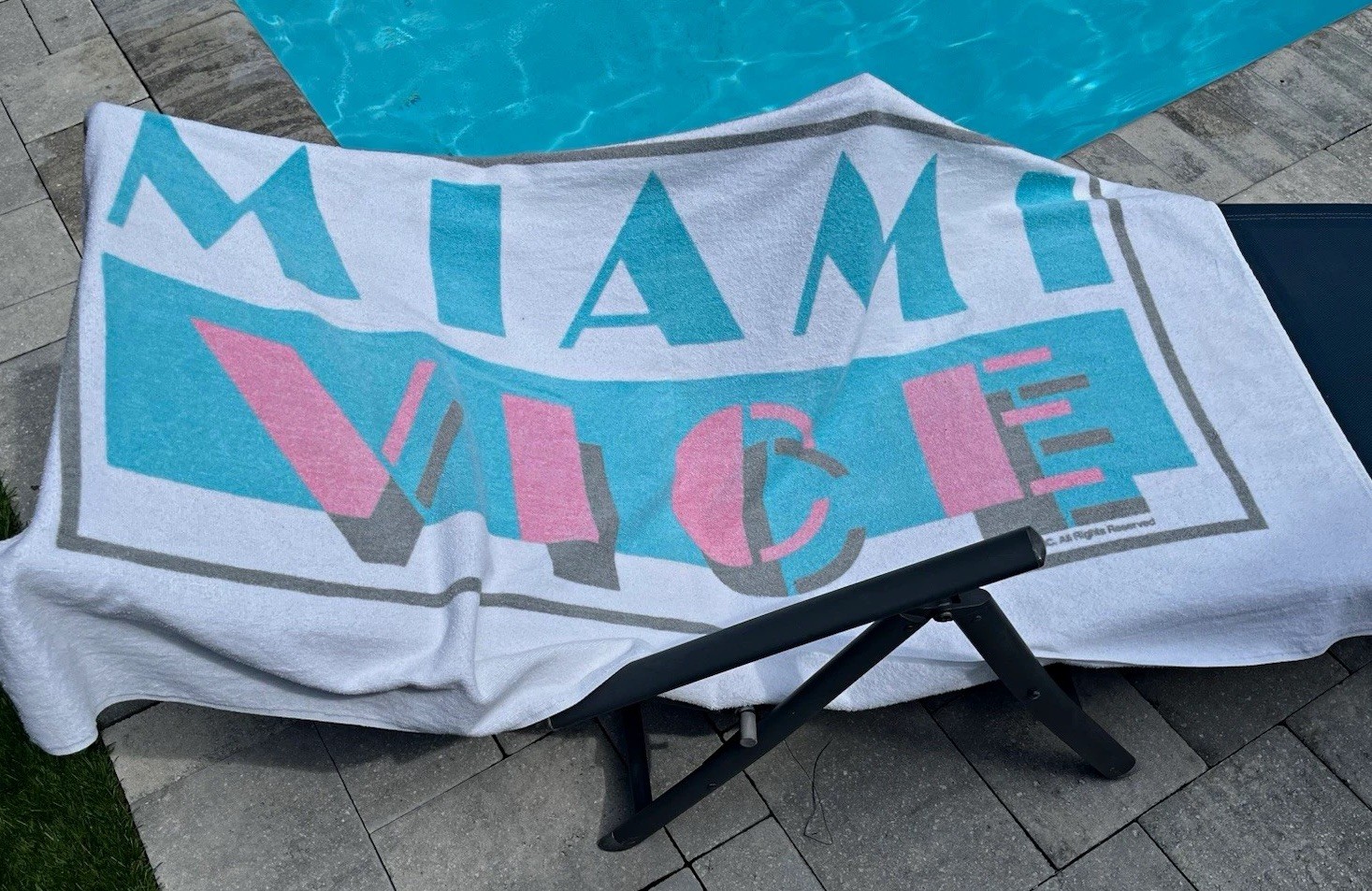 Vintage “Miami Vice” Beach Towel - Authentic 1984 Logo
