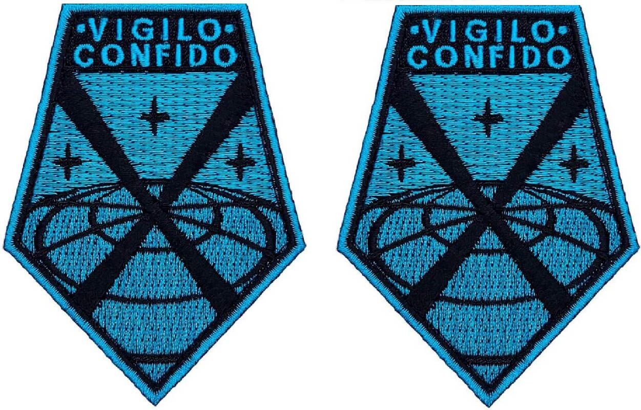 X-COM VIGILO CONFIDO EMBROIDERED PATCH ||2PC  IRON ON OR SEW ON 3.5\