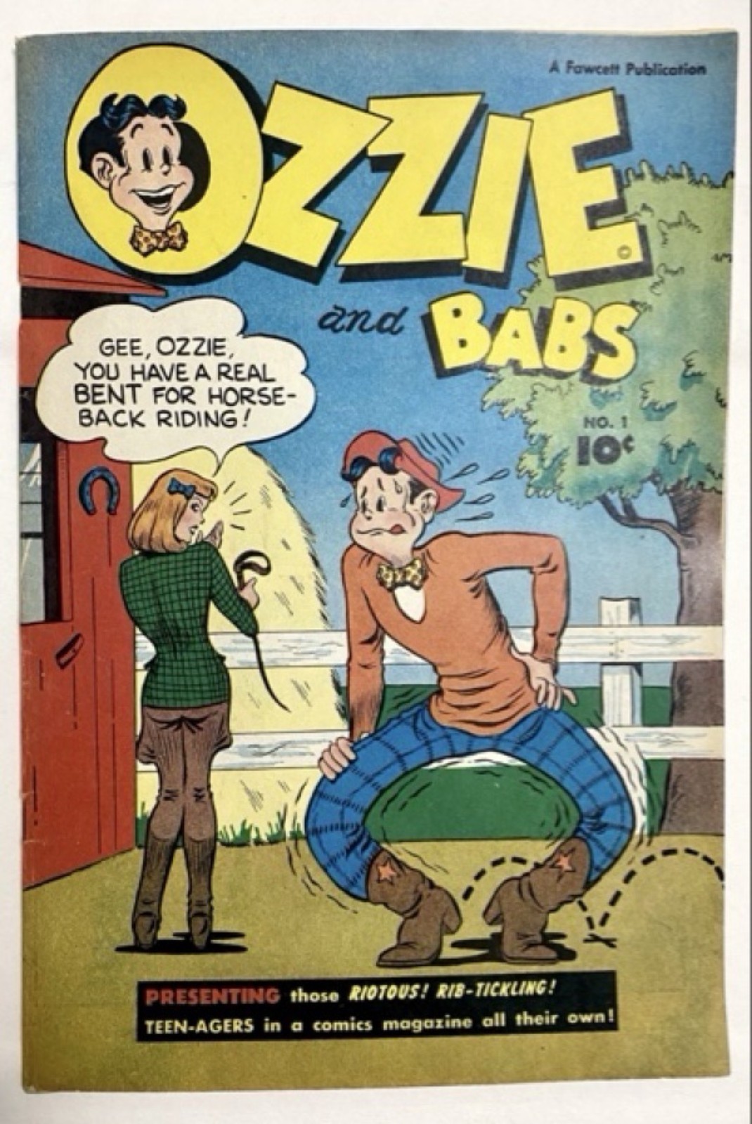 Ozzie and Babs #1  Very Rare Golden Age Comic 1947 - Incredible Condition