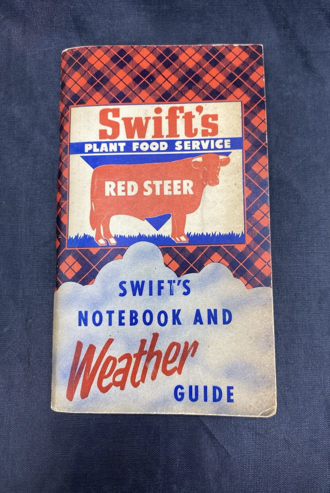 Vtg 1953 '54 Swift's Plant Food  Red Steer Notebook & Weather Guide Farming