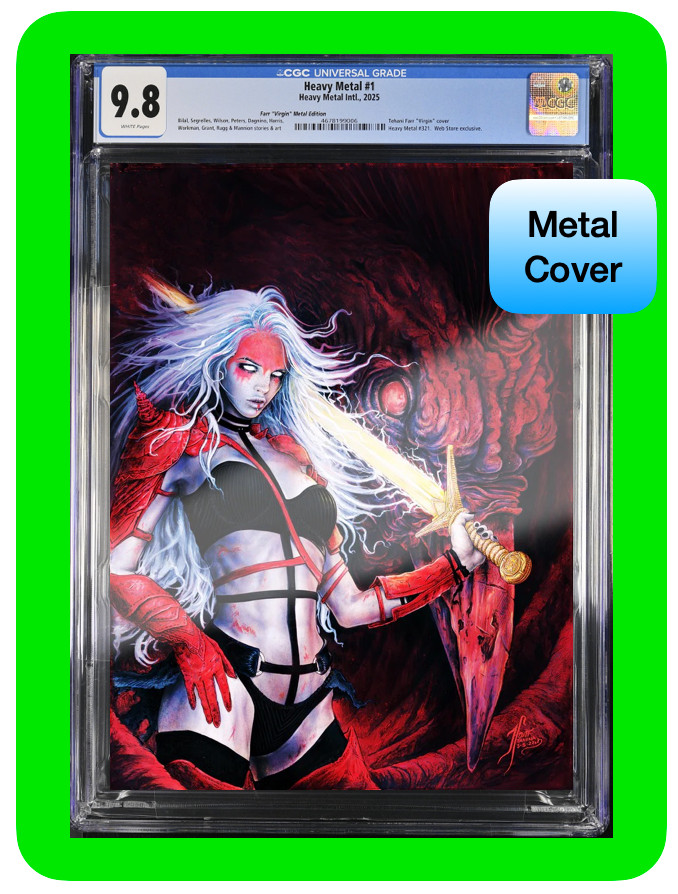 Heavy Metal #1 Tehani Farr Metal Cover CGC 9.8 - Limited to 100 copies