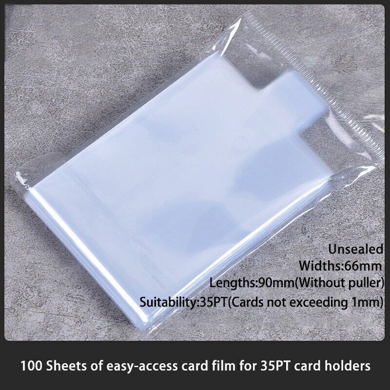 100‑Pack HD Transparent Scratch‑Resistant Card Protective Film