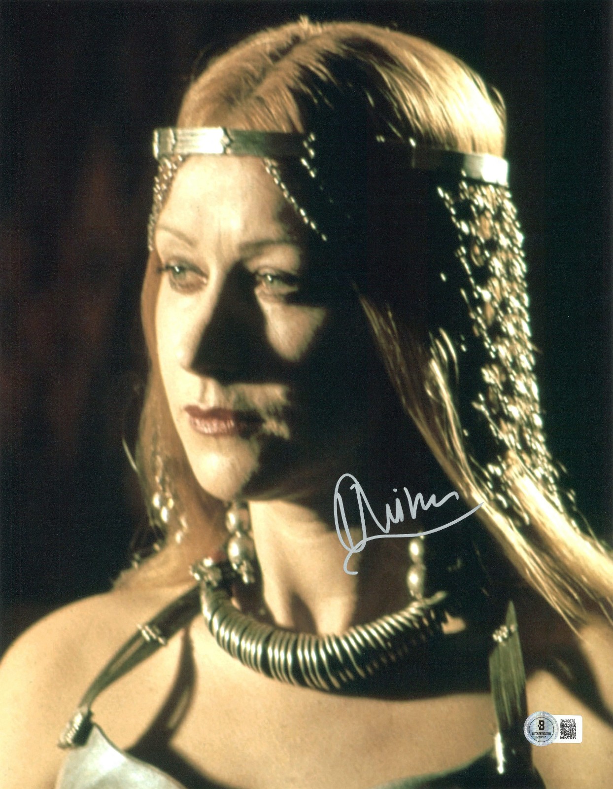 HELEN MIRREN  SIGNED AUTOGRAPH EXCALIBUR 11X14 PHOTO BECKETT BAS