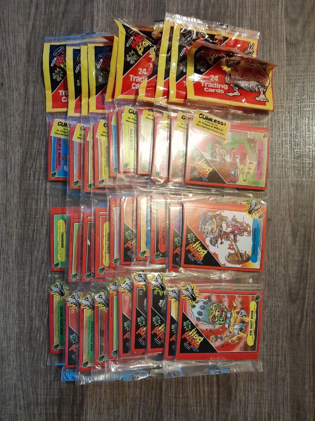 1986 Mel Appel Weird Ball Rack Pack 10 Pack Lot = To Wax Box