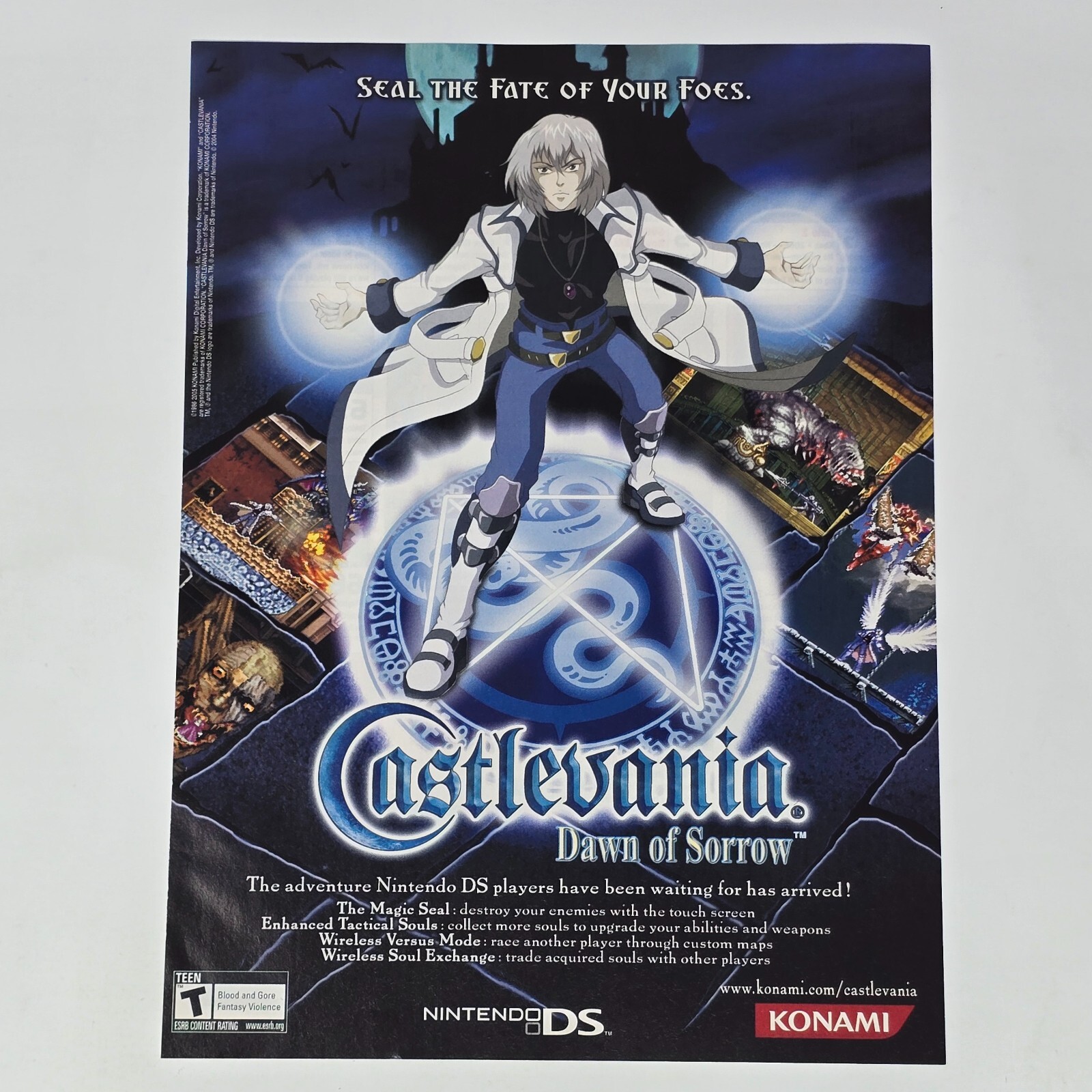 Castlevania Dawn of Sorrow Nintendo DS Fate of Your Foes Print Ad/Poster Art