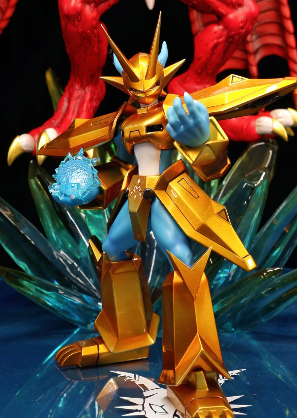 Magnamon Resin Bridge House Studio Digimon Figurine Collectibles 19cm