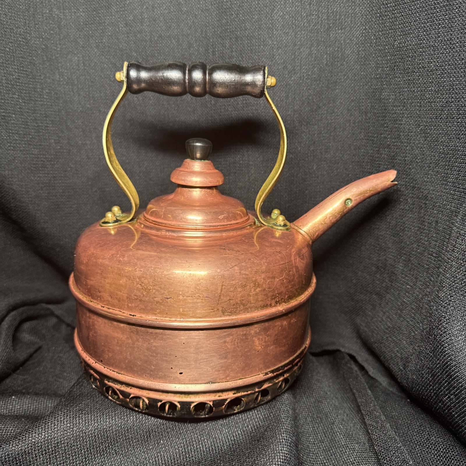Vintage Simplex Whistling Copper Kettle Made In England – Rare Early Model