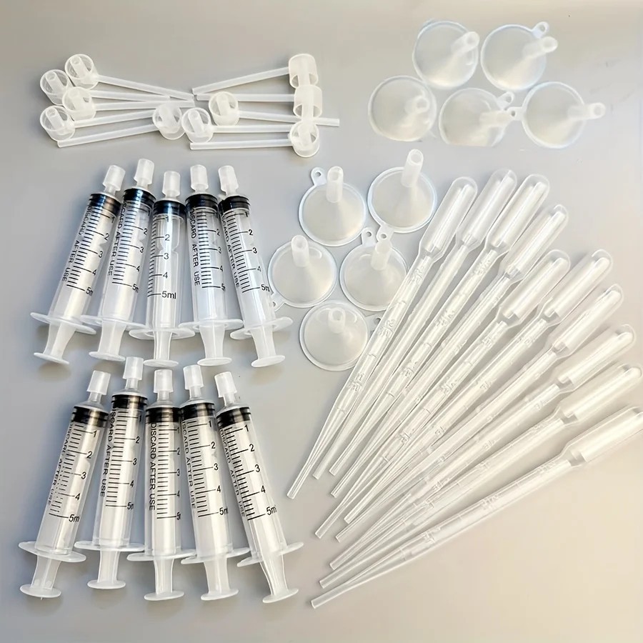 40 Pcs perfume refill set: funnel, dropper, syringe, travel and diy cosmetics US