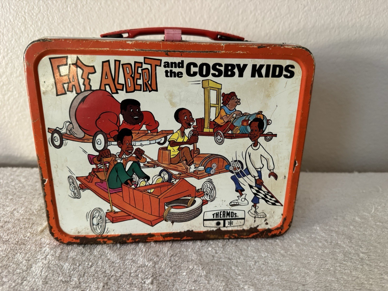 Vintage 1973 Fat Albert Cosby Kids Metal Lunchbox w/ Thermos Aladdin