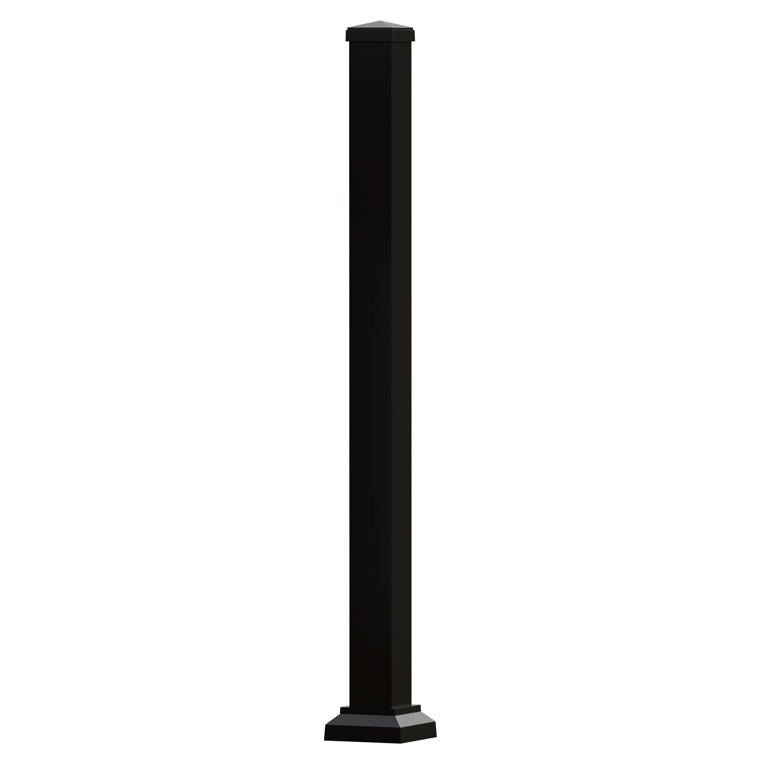 3x3x39 Aluminum Railing Post Heavy Duty 800lb Textured Black IBC Compliant