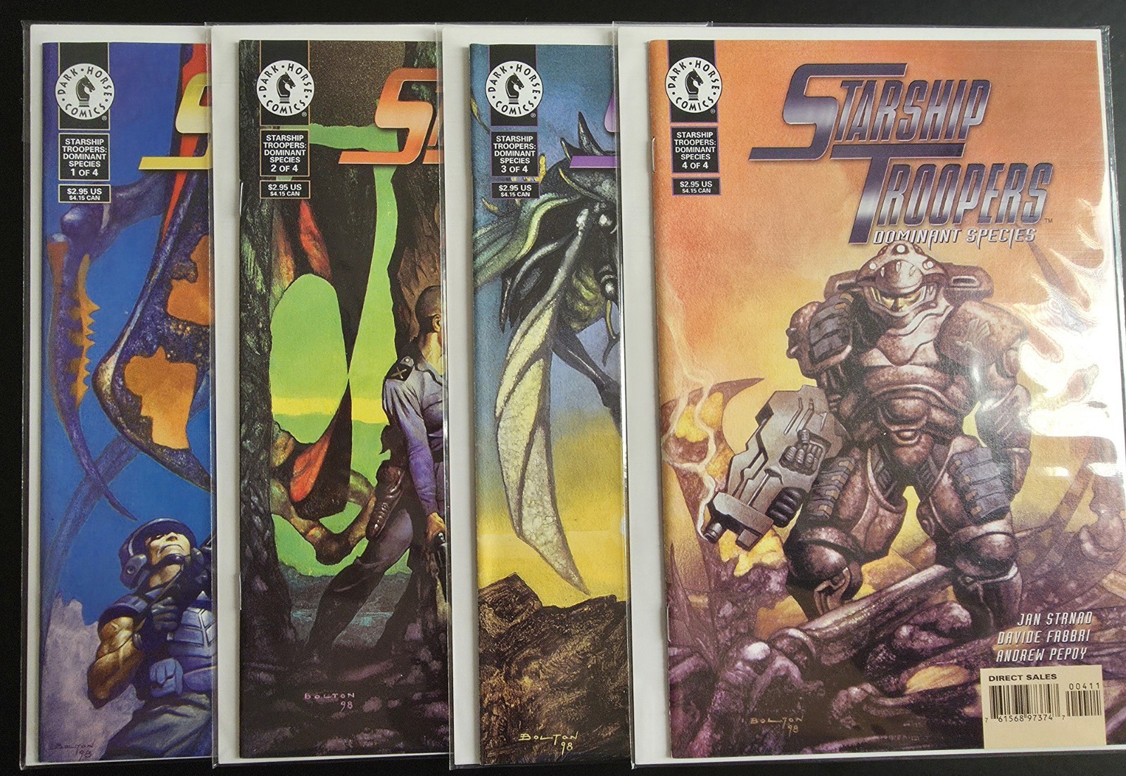 Starship Troopers Dominant Species #1 2 3 4 1998 Dark Horse Full Set 1-4 All NM