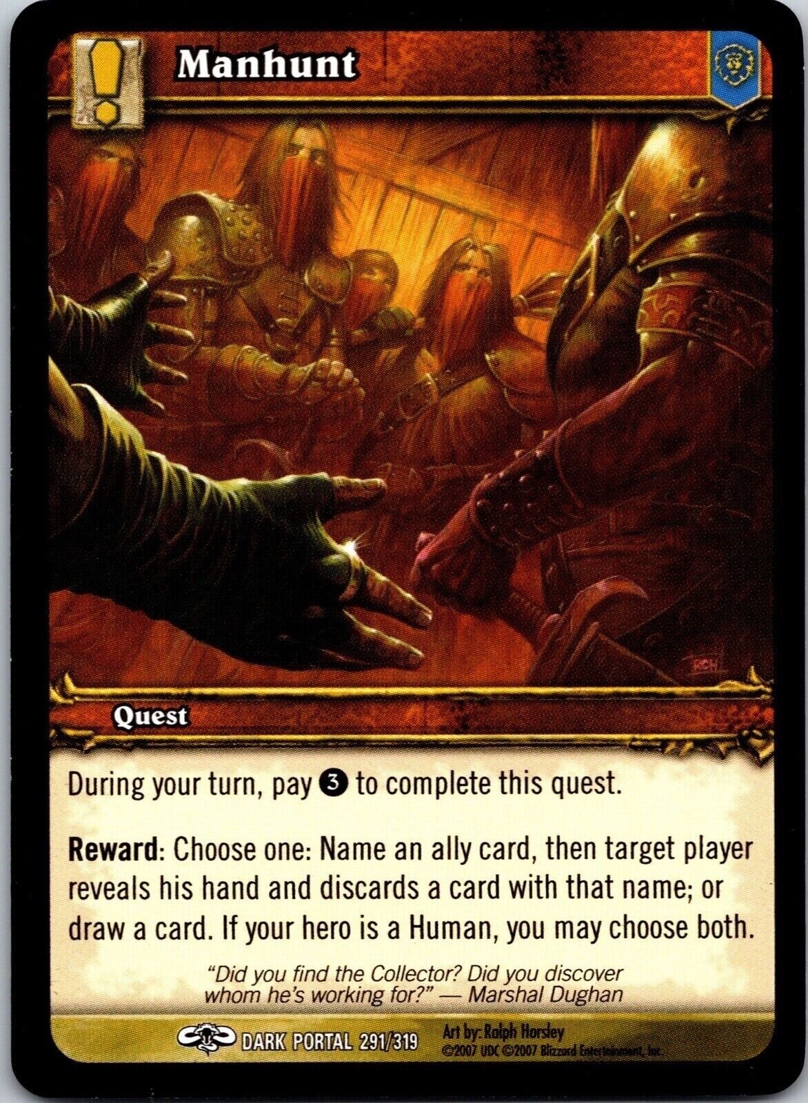 2007 Manhunt 291/319 Common World of Warcraft WOW TCG CCG