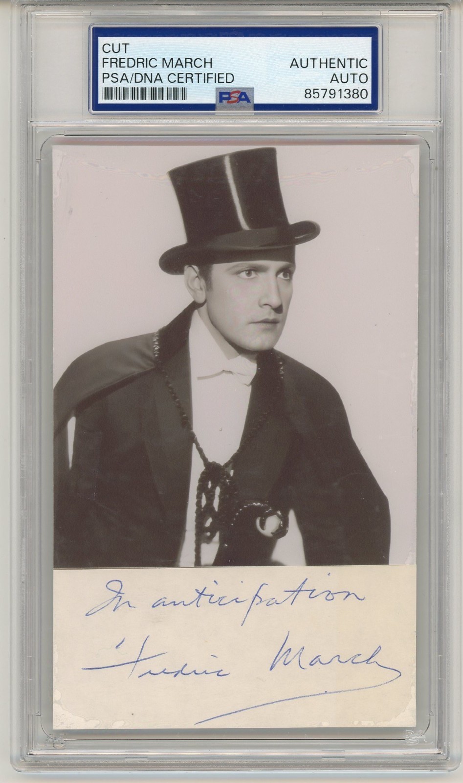 Fredric March ~ Signed Autographed Dr. Jekyll and Mr. Hyde ~ PSA DNA Encased