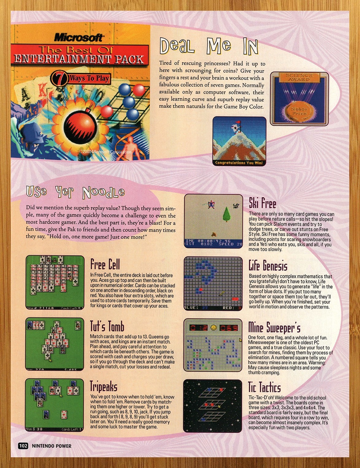 2000 Microsoft Best of Entertainment Pack Game Boy Color GBC Print Ad/Poster Art