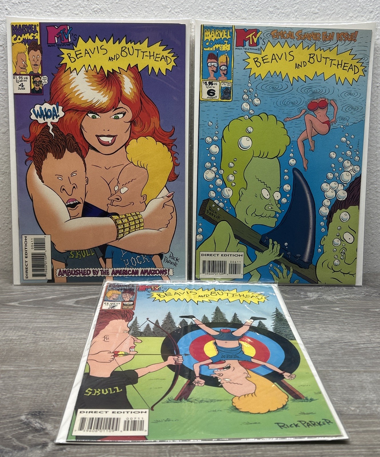 Lot Of 3 VINTAGE MARVEL COMICS MTV’s BEAVIS AND BUTT-HEAD 1994