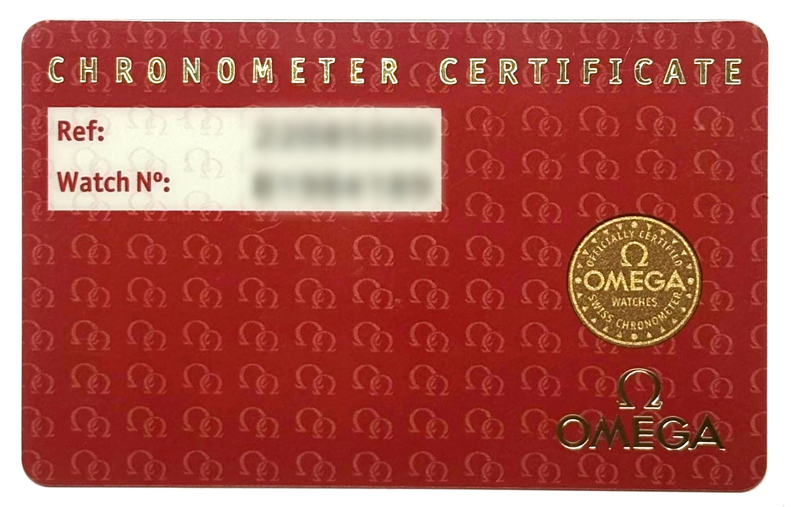 Omega Seamaster James Bond Chronometer Certificate Guarantee 212.30.36.20.01.001