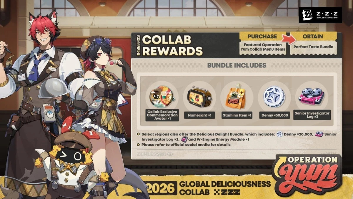 Zenless Zone Zero ZZZ Collab Code - Perfect Taste Bundle Global Fast Delivery