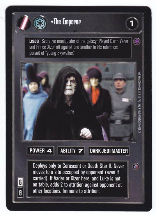 SWCCG Star Wars CCG • The Emperor Palpatine Dark Sith • REFLECTION II 2 • RARE