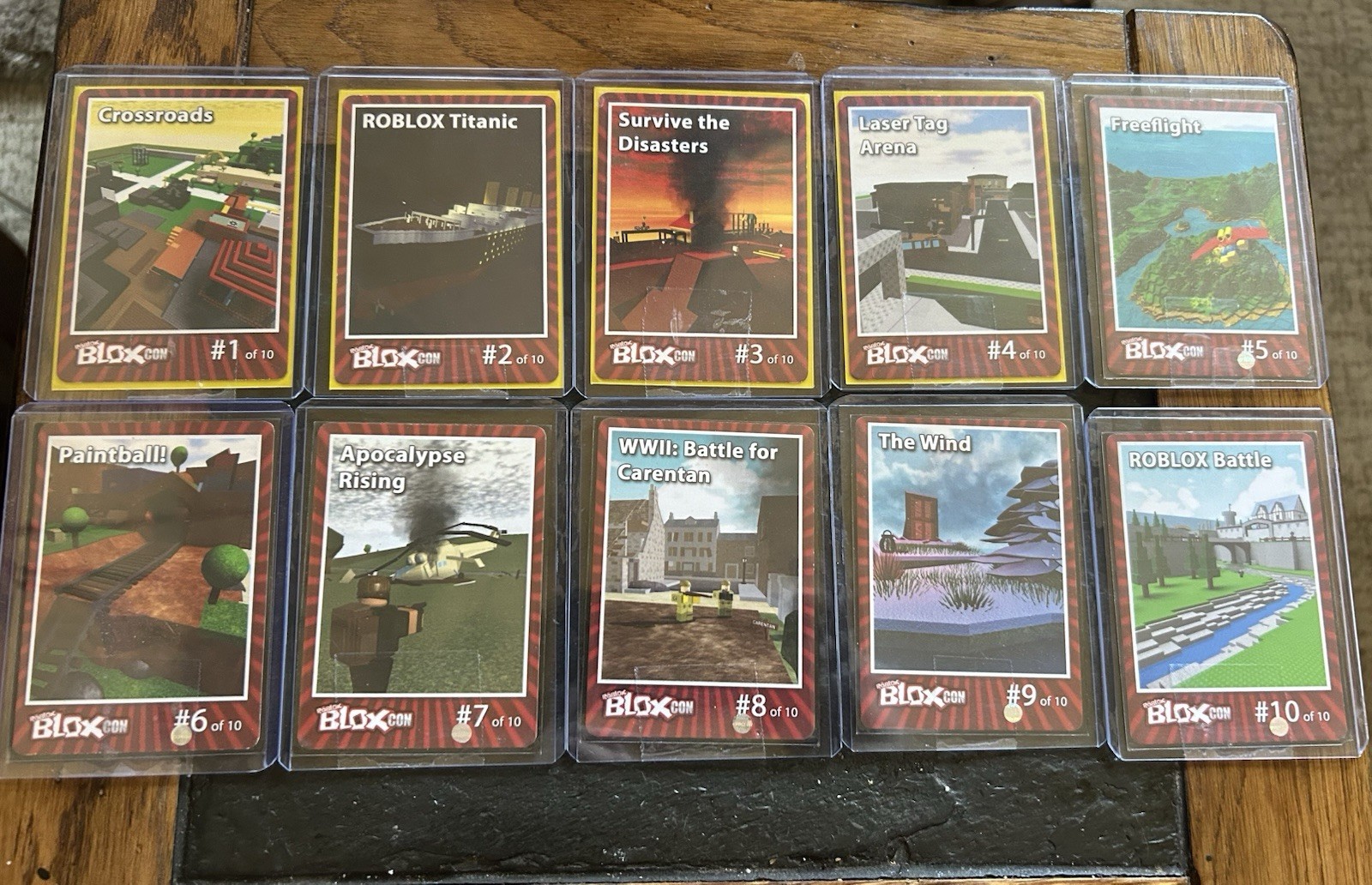 Roblox Bloxcon 2013 Trading Card Full Set #1-10 (Condition Notes In Description)