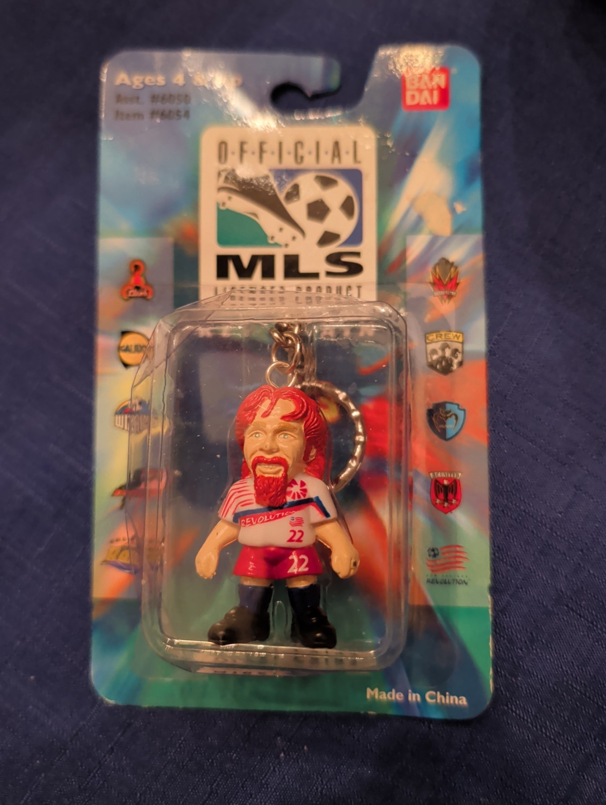 MLS Bandai Alexi Lalas Key Chain Vintage