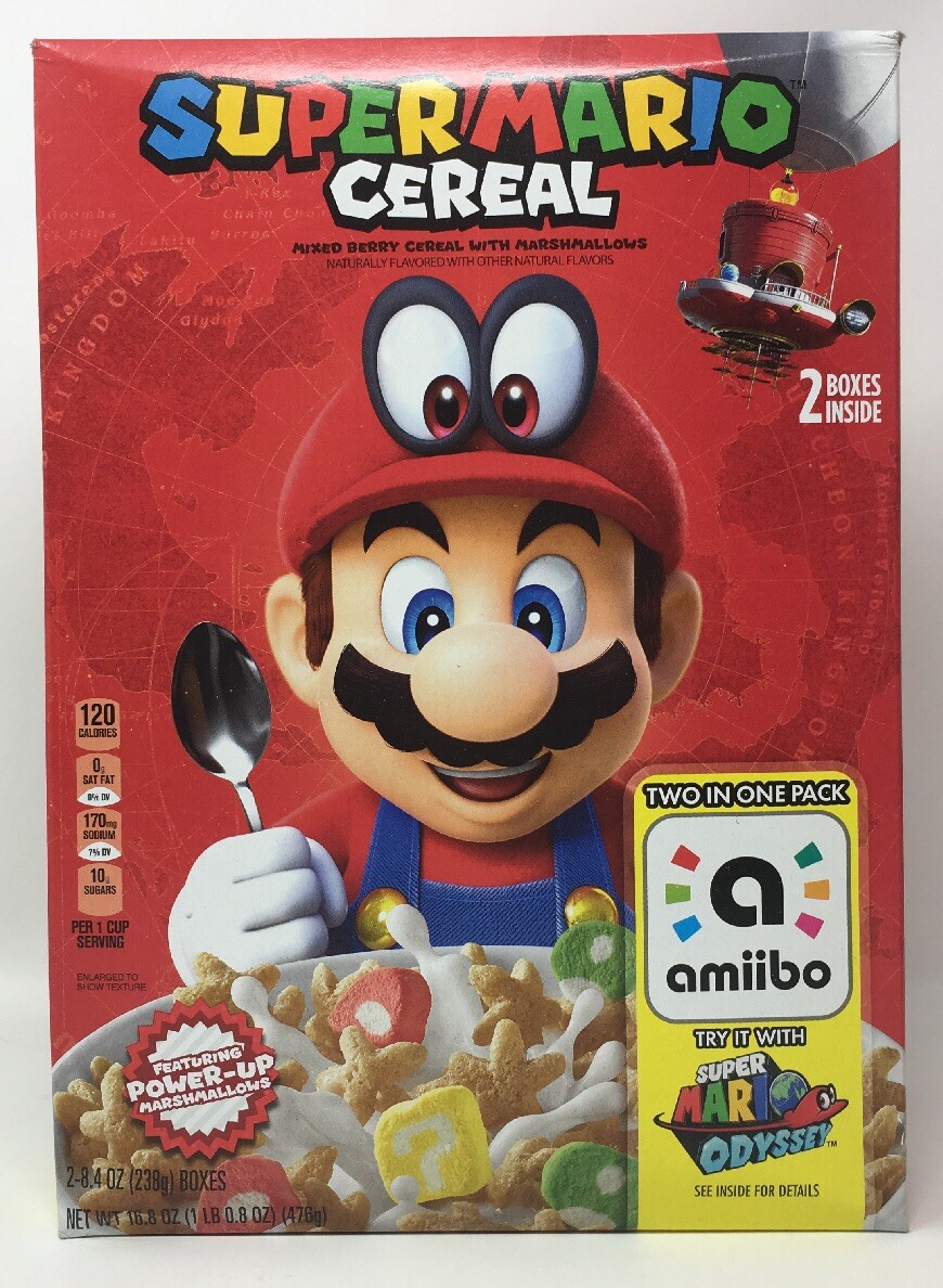 Amiibo Super Mario Odyssey Mixed Cherry Cereal Featuring Power-Up Marshmallows