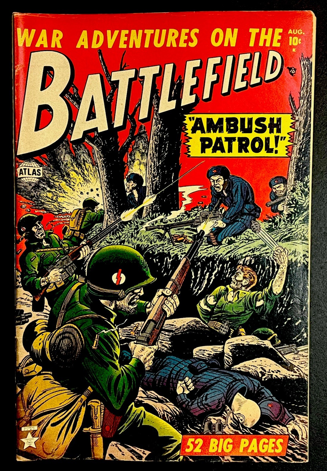 Battlefield #3 1952 Atlas Comics 5.5 FN- Sol Brodsky Golden Age War Cover