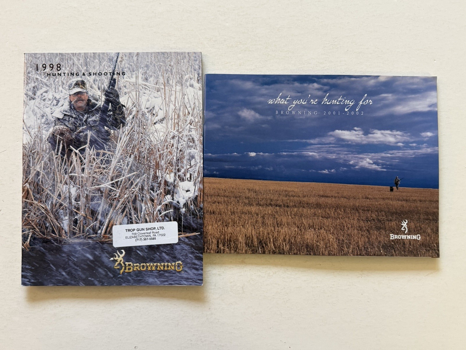 2 BROWNING Catalogs - 1998 & 2001-2002