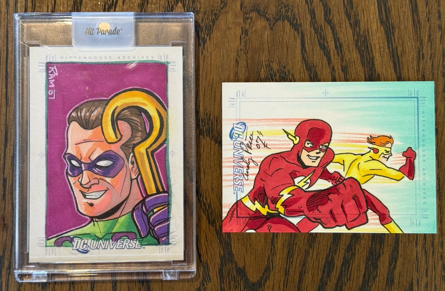 2007 Rittenhouse DC Universe SketchAFEX 1/1 Lot Flash Riddler Price Molinelli
