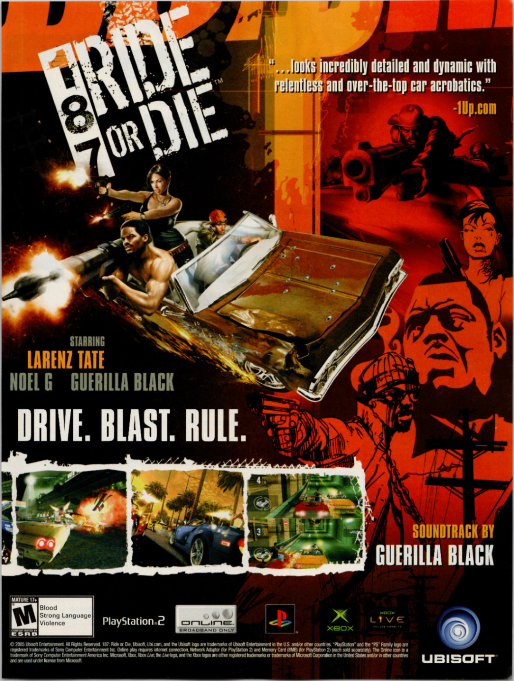 Ubisoft DRIV3R Video Game AD Poster 2005 Original Promo Print PS2 Xbox
