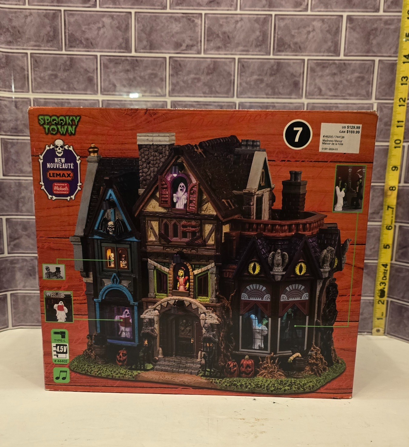Spooky Town Madness Manor LEMAX Light Up Haunted House RARE *Brand New*