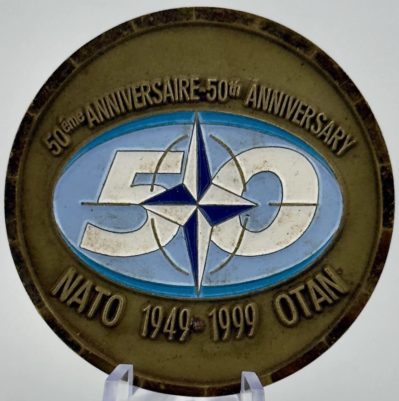 NATO 50th Anniversary Challenge Coin 1949–1999 USAFE Ramstein AB