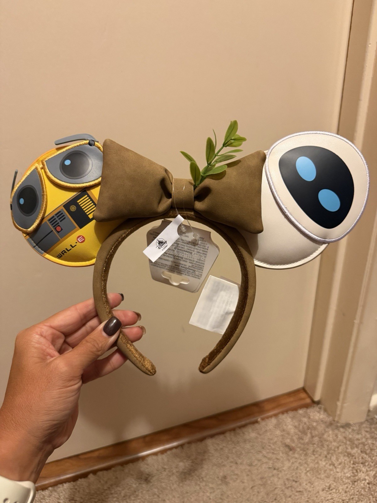 2026 D23 Disney Wall-E and Eve Minnie Ears Headband for Adults Pixar