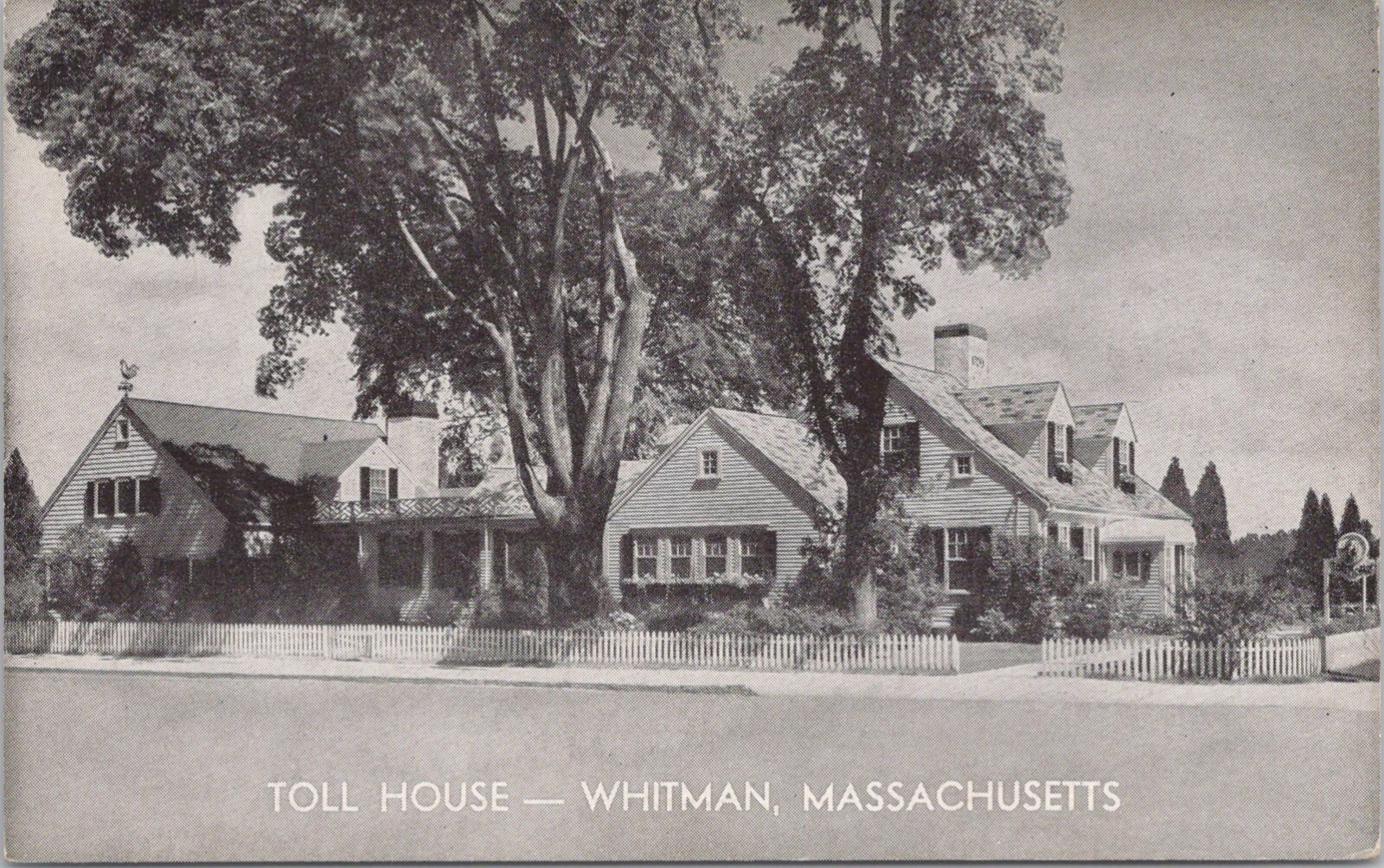 Photo PC * Whitman MA Street Scene at the Toll House Wakefield Props. 1930s